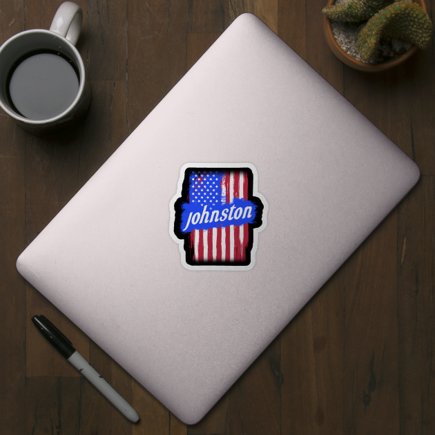 American Flag Johnston Family Gift For Men Women, Surname Last Name by darius2019